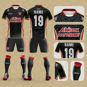 <span class=keywords><strong>2023</strong></span> Akilex Sporty Teamwear 100 Haute Qualité Polyester SoccerWear Professionnel Conception Personnalisée Sublimation Hommes Football T-shirts - Product Image 6