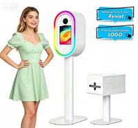 Romans Oval Roaming Photo Booth 12.9 - Support en aluminium compatible DSLR pour location d'équipement de mariage et de fête