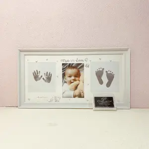 Fghgf — empreintes à main et pieds personnalisés pour bébé, souvenirs de nouveau-né, résistant à l'eau, cadre Photo