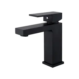 Factory Direct American Basin Faucet Single Hole Wash Table Under Basin Cold And Hot Water Faucet Black Hotel Project Batch