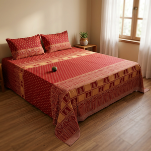 RANGBIRANGI <b>Bedspread</b> Set 110x110 Discharge Print Cotton Coverlet 3 Pcs Traditional Chinese Style Home Use - Product Image 3