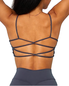 2025 New Arrival High Quality Simple Yoga Tank Top Workout Sports <b>Bra</b> Spandex/Nylon Four-Way Stretch Quick Dry Breathable Medium - Product Image 1