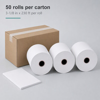 Papier thermique sans BPA 48 g/m², rouleau de papier thermique 80x80, surface lisse pour machine POS, caisse enregistreuse, vente en gros