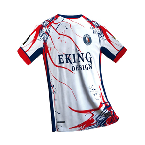 Rétro personnalisé Maillot <span class=keywords><strong>De</strong></span> Football Polyester Matériel Impression par sublimation Maillots <span class=keywords><strong>de</strong></span> Football pour Équipe <span class=keywords><strong>ou</strong></span> Club - Product Image 1