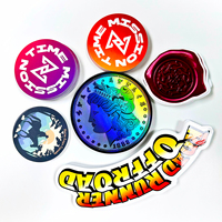 Autocollant personnalisé en vinyle PVC imperméable découpé sur mesure, impression résistante aux UV, adhésif, logo 3D en relief avec vernis UV sélectif