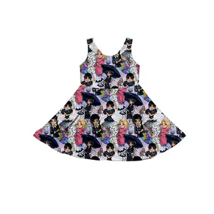 New design 2023 pre-order kids wednesday apparels children's boutique dress clothes baby girls casual dresses