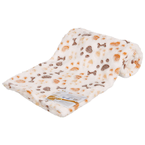 Couverture pour animaux de compagnie Lingo 100 x 75 cm, blanche beige, en polaire douce, pour chien et chat - Product Image 3