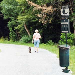 Dog Waste Station Backyard Park Pet Poop Trash Garbage Can <strong>Bin</strong> Foot Pedal Storage Compost Container Bag Dispenser Collect <strong>Rack</strong> - Product Image 3