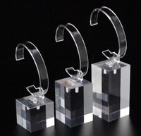 Support d'affichage pour montre intelligente en acrylique givré, support de haute qualité, portable, pour boutique de détail, accessoire avec trois tailles par ensemble