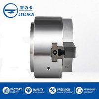 LEILIKA Mandrin hydraulique à 3 mors de haute précision pour tour, corps en acier de 8 pouces, pour machine de fraisage CNC avec trou traversant de 52 mm