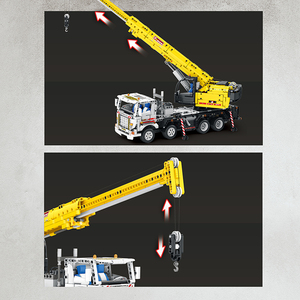 Reobrix 22007, Juego de Bloques de Construcción de Camión de Ingeniería Electrónica, Modelo a Escala 1:8, Grúa Mecánica de Gran Tamaño, Kit de Juguetes de Plástico ABS - Product Image 6