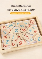 Juguete Educativo de Madera para Niños, Montessori, con Números de Colores, para el Aprendizaje de la Cognición, Juego de Emparejamiento Matemático, Venta al Por Mayor