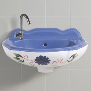 Gold Line White Rectangular Ceramic Wall Hung Wash Basin Two Piece Bathroom Hand Wash Sink for Hotel Projects - Product Image 4