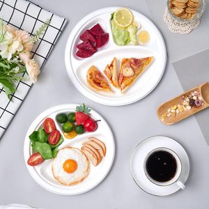 11-Inch 3-Compartment Bagasse Heavy Duty <b>Disposable</b> <b>Plates</b> Eco-Friendly Compostable Microwave Safe Water Resistant - Product Image 4
