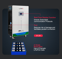Precio de Fábrica, Batería de Energía Solar de Estado Sólido Recargable LiFePO4 de 51.2V 100Ah 200Ah 330Ah 5120W 16896Wh, Marca LANX