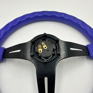 Volante Deportivo Universal ABS Azul de 14 Pulgadas y 7 cm de Profundidad, Estilo JDM - Product Image 3