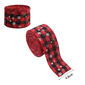 Fitas de Natal de Linho H698, Fitas Decorativas para Árvores de Natal e Guirlandas de Rattan, Suprimentos para Festas e Decorações - Product Image 6