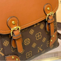 Sac à bandoulière léger en PVC, grande capacité, fermeture éclair, durable, pliable, imprimé tendance, portable