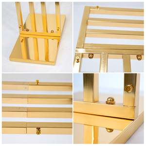 Gapura Latar Belakang Pernikahan Modern Mewah Berbahan Logam Emas yang Dapat Disesuaikan 4-5 kaki X 6-7 kaki Dekorasi Panggung untuk Acara Pesta Dikemas dalam Karton Ulang Tahun - Product Image 4