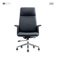 Chaise de bureau en cuir noir pivotante réglable en hauteur chaise de jeu