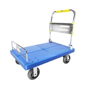 Fabrieksproducten 150kg Vierwielige Vergrendelbare Opvouwbare Handkar Handwagen Nylon Platformkar OEM Opslaggereedschap - Product Image 2