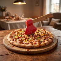 UJ-KT742 Coupe-pizza créatif en forme d'axe en acier inoxydable, outil à pizza
