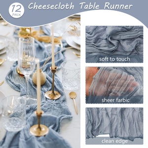 <span class=keywords><strong>Chemin</strong></span> <span class=keywords><strong>de</strong></span> <span class=keywords><strong>Table</strong></span> Romantique en <span class=keywords><strong>Gaze</strong></span> <span class=keywords><strong>de</strong></span> Coton Boho, Longue Nappe en <span class=keywords><strong>Gaze</strong></span> pour Mariages, Douches Nuptiales, Anniversaires, Décoration <span class=keywords><strong>de</strong></span> Fête - Product Image 6
