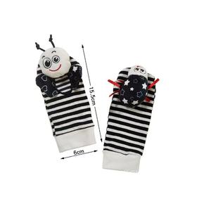 Jouets pour bébés à contraste élevé pour nouveau-né, jouets pour bébés pour le développement du cerveau, hochets pour bébés <span class=keywords><strong>de</strong></span> 6 à 12 mois, chaussettes et jouets pour poignets pour bébés, cadeaux - Product Image 5