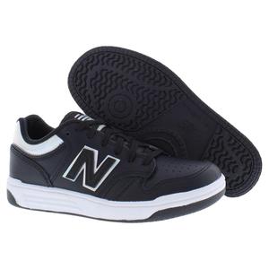 Zapatos New Balance B480 de Cuero para Niño, Color Negro y Blanco, Estilo Deportivo - Product Image 4