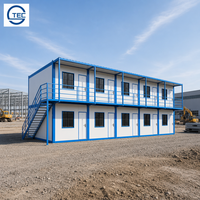 Hébergement Modulaire Multi-unités à Deux Étages Empilable en Structure Acier – Camp de Travailleurs, Dortoir, Maison Conteneur Préfabriquée pour Parc Extérieur