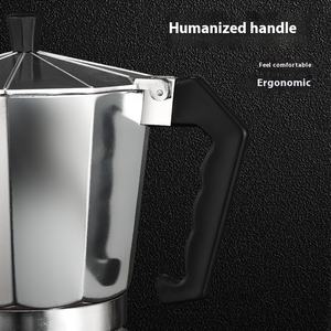 Moka italiano Design moderno <span class=keywords><strong>Gas</strong></span> ed elettrico fornelli Espresso macchina per caffè in alluminio senza BPA caffettiera 1 tazza di capacità - Product Image 3