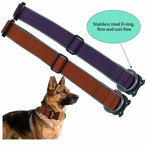 Collier tactique de luxe pour chien, en nylon solide, avec anneau en D en acier inoxydable, rembourrage doux, design anti-étranglement, boucle à dégagement rapide - Product Image 3