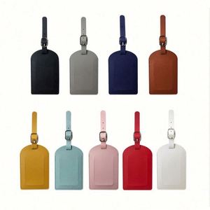 Custom Logo PU Leather Baggage Bag <b>Tag</b> Privacy Protection Luggage Travel Name <b>Tags</b> <b>Suitcase</b> Luggage <b>Tags</b> for Business Trip - Product Image 6