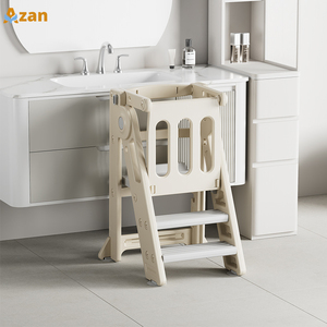 Torre de Aprendizaje Plegable Montessori para Niños Pequeños, Taburete Auxiliar para Baño y Cocina con <span class=keywords><strong>Barrera</strong></span> de Seguridad - Product Image 1