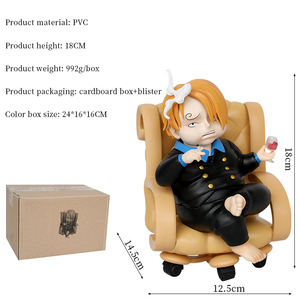 Figurine de collection PVC 14-18CM pour Anime, <span class=keywords><strong>Luffy</strong></span>, Zoro, Sanji, Mignons Personnages de Manga, Décoration, Modèle, Jouet, Boîte Couleur - Product Image 3