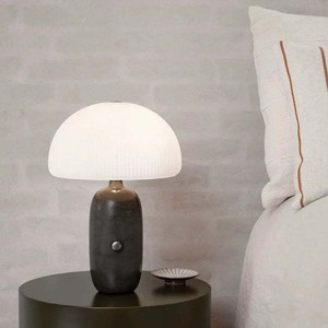Lámpara de mesa de cristal E27 con interruptor LED, diseño sencillo, decoración para dormitorio y sala de estar - Product Image 4