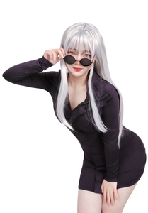 Costume de <span class=keywords><strong>Cosplay</strong></span> Halloween <span class=keywords><strong>Gojo</strong></span> Satoru pour Femme et Homme avec Lunettes - Product Image 3