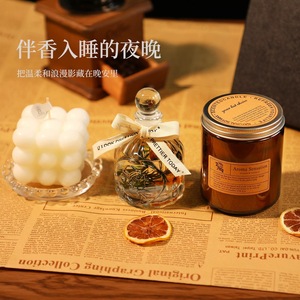 Aroma Sensation Candle Gift Box Set With Dried Orange Cinnamon And Glass Jar For Holiday Wedding Christmas - Product Image 4