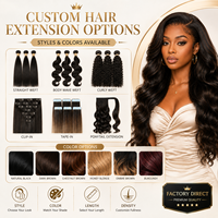 Extensions de cheveux Remy européens de 12 pouces, double trame, teints, micro-boucles, qualité 12A, vierges, ondulations profondes, Capelli