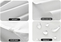 Sacs de rangement de voyage 25 pièces en HDPE imperméable avec fermeture éclair givrée pour chaussettes, vêtements, chaussures, articles de toilette, cosmétiques