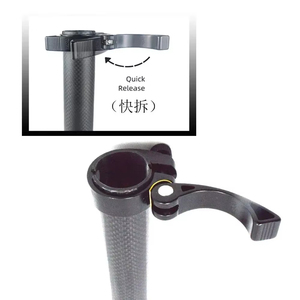 <span class=keywords><strong>Tige</strong></span> d'extension réglable en fibre de carbone pleine pour vélo pliant, avec tube de fixation rapide pour guidon 25,4 mm - Product Image 5