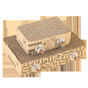Plateforme en carton pour perroquet Crown Asia 12x8cm, durable, pour le nettoyage des becs, accessoires pour cage à oiseaux - Product Image 1