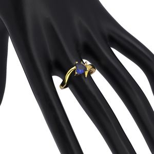 แหวนแต่งงานทอง 24k ชุบทองเหลืองสำหรับผู้หญิง ประดับเพชรซิคอนแบบผสม ด้วยเทคนิคการฝังแบบกรงเล็บ เหมาะสำหรับงานหมั้น - Product Image 5