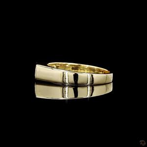 Bague de luxe en or avec diamants de laboratoire taille émeraude, bijoux fins modernes et minimalistes pour femmes - Product Image 1