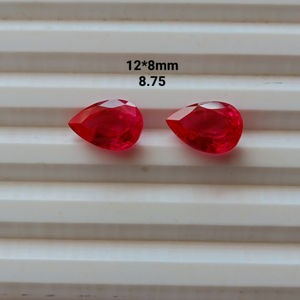 Rubí Cultivado en Laboratorio, Forma de Pera, Gema Suelta, Rojo Intenso, Calidad Premium, Piedra Sintética para Joyería, Hecho a Mano - Product Image 5