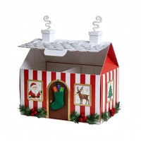 Boîte cadeau de Noël en papier fantaisie personnalisée, boîtes d'emballage pour bonbons et aliments, boîte en carton pliable