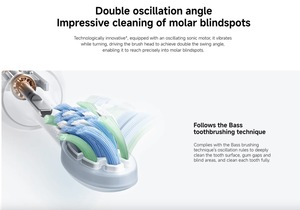 <span class=keywords><strong>Brosse</strong></span> à dents électrique à oscillation <span class=keywords><strong>Xiaomi</strong></span> 180 jours d'autonomie Tête de <span class=keywords><strong>brosse</strong></span> électrique intelligente absorbant les chocs - Product Image 6