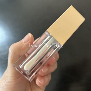 Bán buôn <span class=keywords><strong>2025</strong></span> vuông rõ ràng Rose Gold Sliver Wand rỗng bơm lại Lip Gloss container ống với bàn chải lớn 4ml - Product Image 6