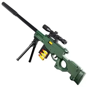 シェルケーシングを投げることができる柔らかい弾丸を備えた男の子のプラスチック製おもちゃの銃