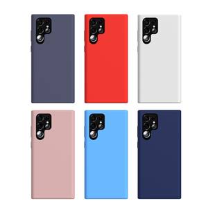 Étui de téléphone en Silicone liquide pour <span class=keywords><strong>Samsung</strong></span> <span class=keywords><strong>S22</strong></span> Ultra étui antichoc en Silicone épais étui de téléphone portable avec doublure en microfibre - Product Image 3